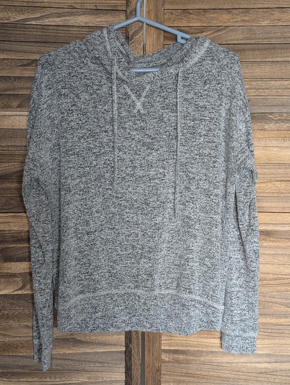✨ Xhilaration Heather Gray Lightweight Knit Sleepwear Pullover Hoodie - Size Med